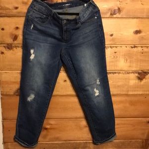 Size 2 (12) Chico’s Platinum Boyfriend jeans.
